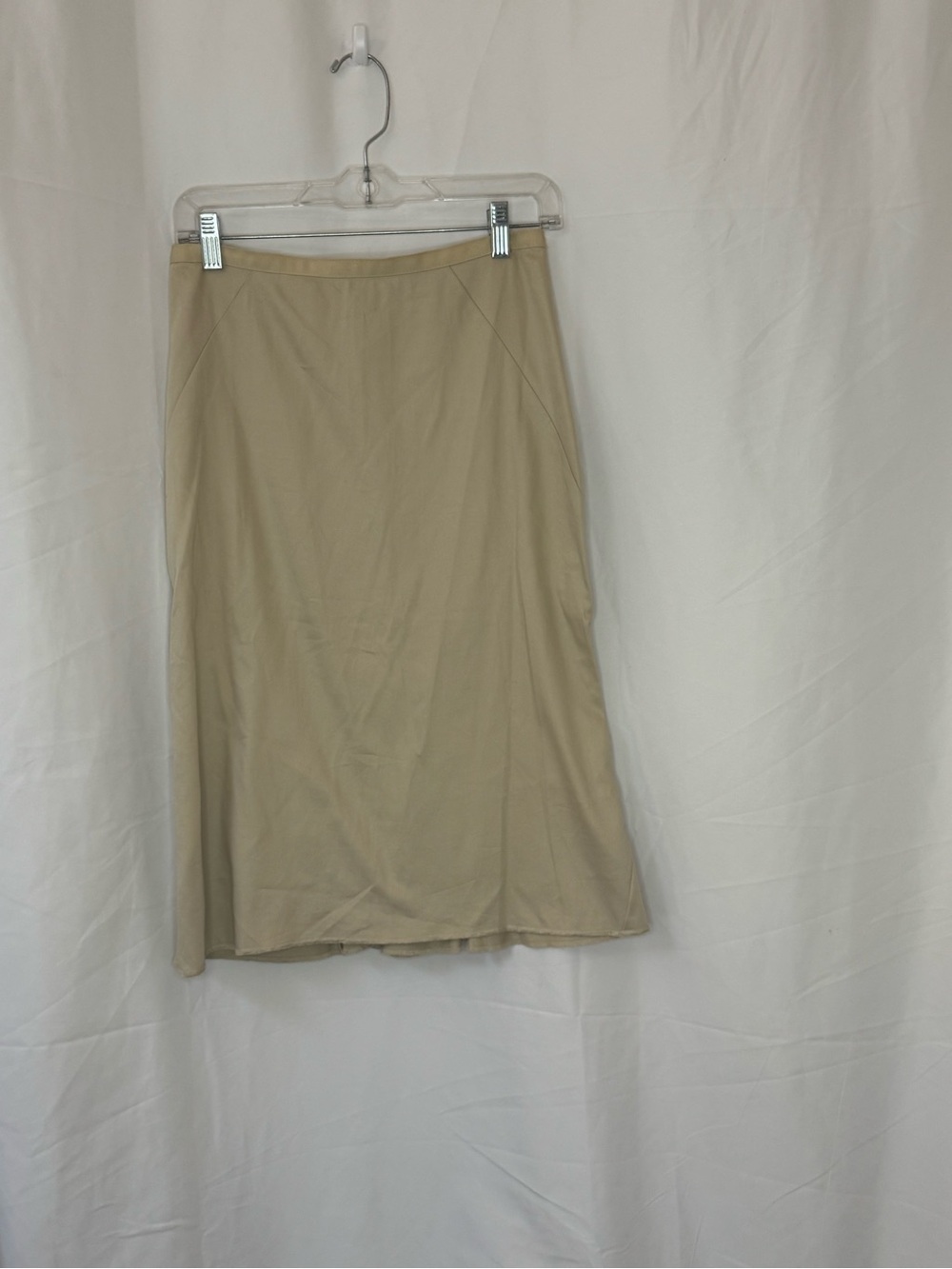 Allen B. By Allen Schwartz Beige Midi A-Line Skirt